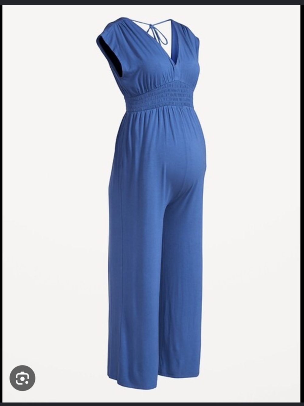 NWT Old Navy Waist-Defined Blue Jumpsuit Stretch Jersey Knit Size XL Maternity